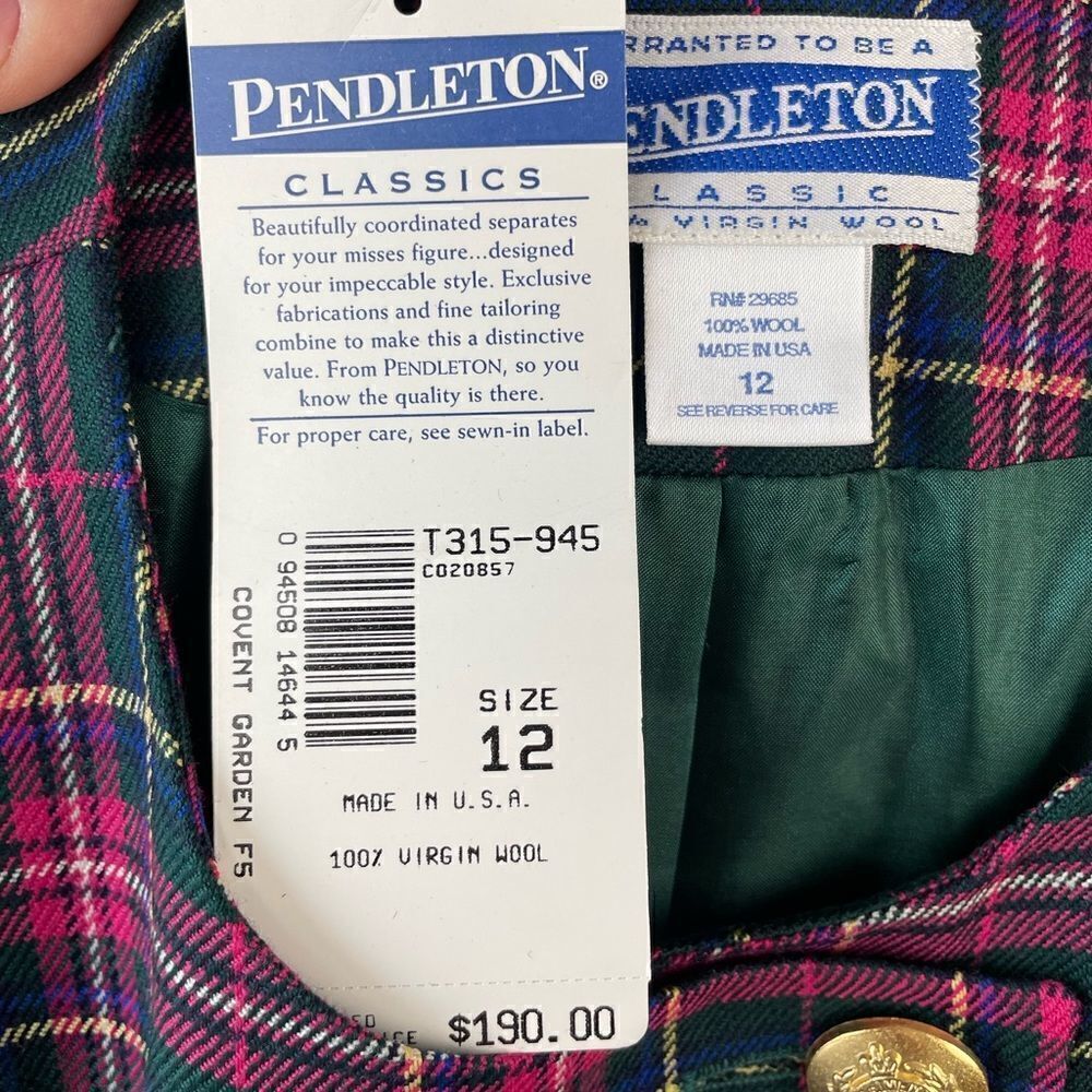 NWT Pendleton Matching Plaid Dress Jacket and Skirt - Picture 12 of 14
